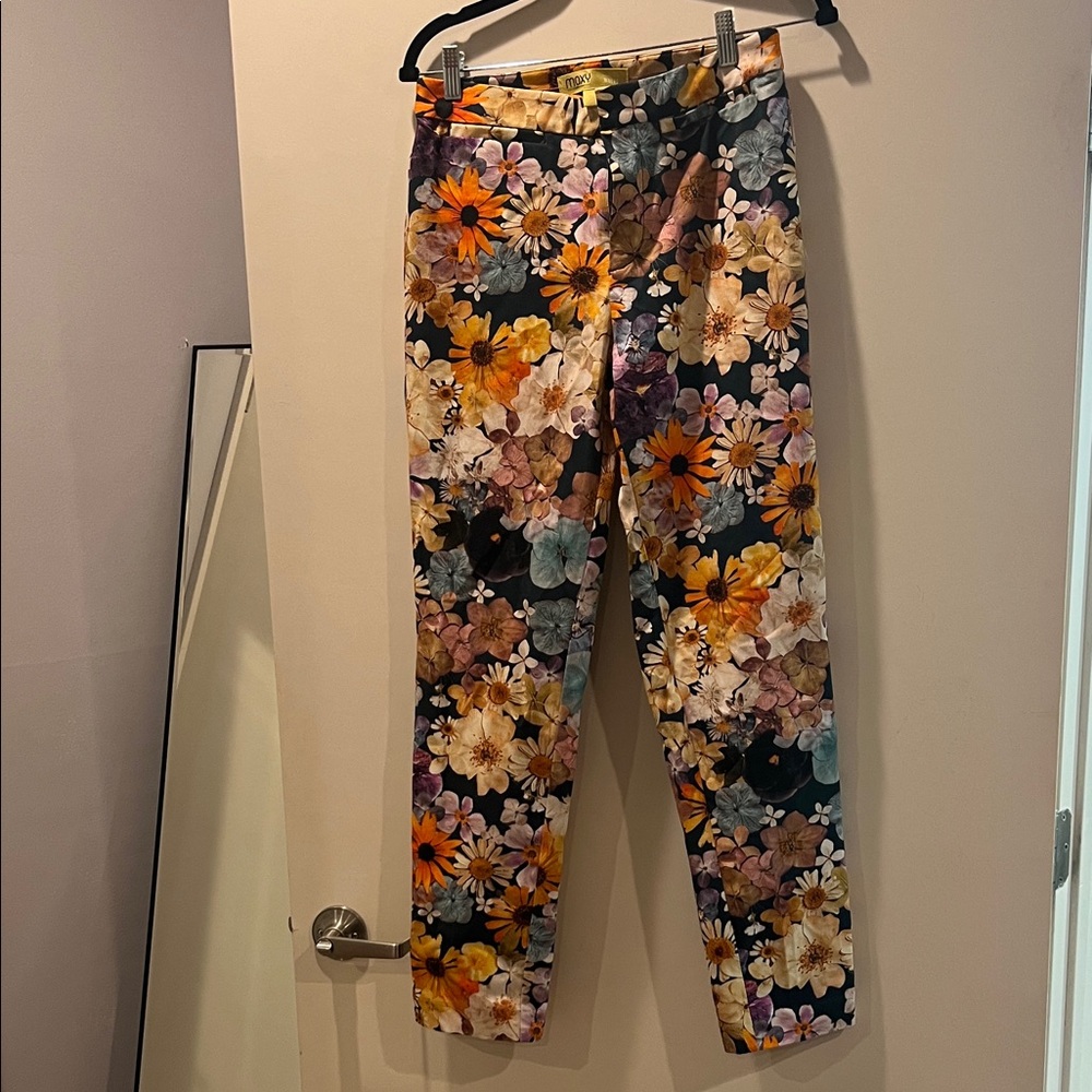 Anthropologie Floral Pants - Multicolor